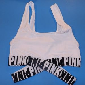 PINK VICTORIA'S SECRET SPORTS BRA CROSS BODY STRAP